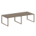 Переговорный стол 2 столешницы Metal System Style БО.ПРГ-2.3 2800x1235x750