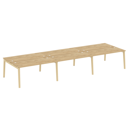 Рабочая станция на деревянных опорах Onix Wood OW.D.RS-6.4.7 4740x1475x750
