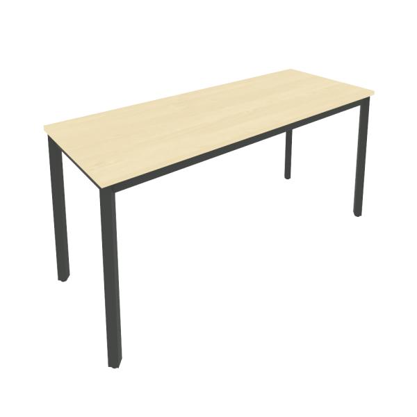 Стол письменный на металлокаркасе Slim С.СП-6.1 1580x600x750 (Клен/Антрацит металл)