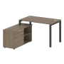 Рабочая станция с опорной тумбой левая Metal System Style БП.РС-СТС-2.2 Л 1300x1520x750
