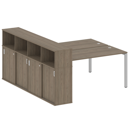 Рабочая станция с опорным шкафом-купе Metal System Style БП.РС-СШК-4.4 2010x2332x1098