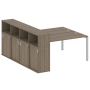 Рабочая станция с опорным шкафом-купе Metal System Style БП.РС-СШК-4.4 2010x2332x1098