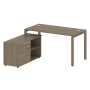 Рабочая станция с опорной тумбой левая Metal System Style БП.РС-СТС-2.3 Л 1500x1520x750