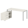 Рабочая станция с опорной тумбой левая Metal System Style БП.РС-СТС-2.4 Л 1700x1520x750