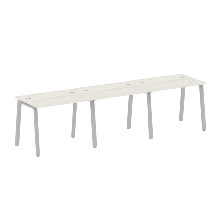 Рабочая станция на 3 рабочих места на А-образном м/к Metal System Style БА.СМ-3.1 3000x720x750