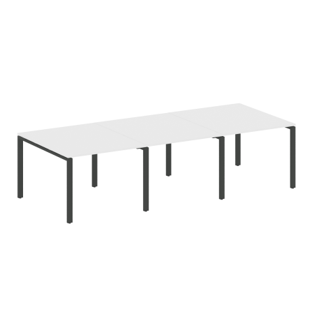 Переговорный стол 3 столешницы Metal System Style БП.ПРГ-3.1 3000x1235x750